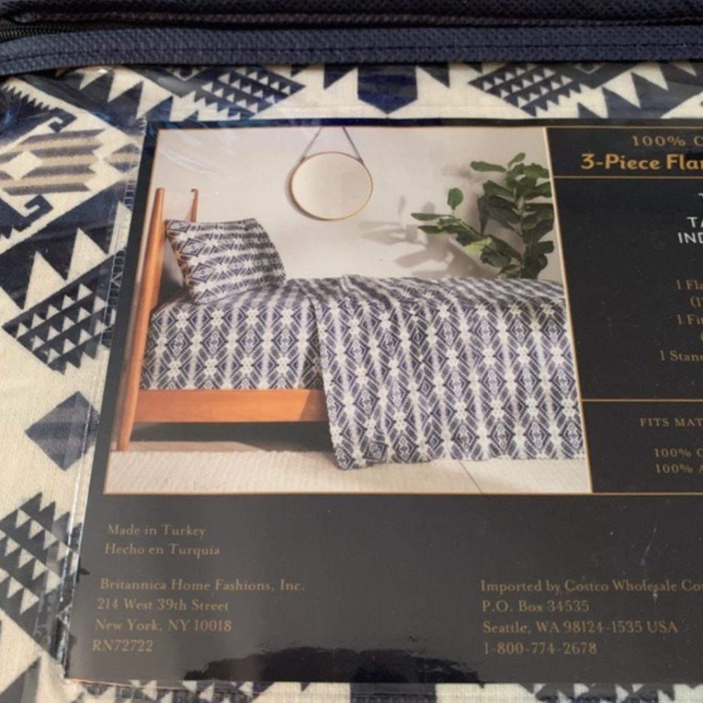 NEW PENDLETON Flannel Sheet Set Westward Journey Multi Twin Size - Picture 7 of 8